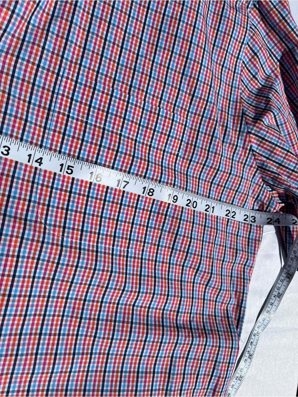 Peter Millar Men’s Red and Blue Checked Button-Down Shirt - Picture 7 of 8